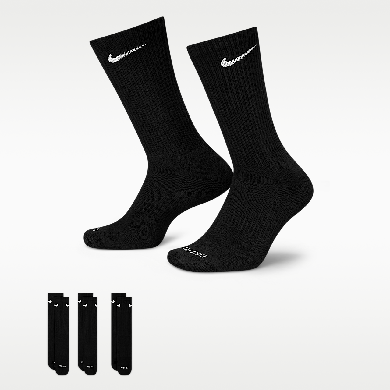 Nike Everyday Plus Cushioned (Black/White)