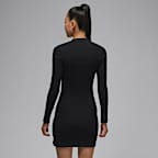 조던 여성 하프집 긴팔 니트 드레스