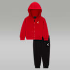 Conjunto de 2 piezas de sudadera con gorro sin cierre de French Terry para bebé (12 a 24 meses) Jordan Brooklyn