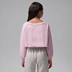 Playera de French Terry para niños talla grande Jordan Rebel Rose