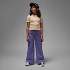 Jordan Semi-cropped-T-shirt i rib til større børn