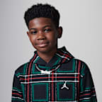 Sudadera con gorro sin cierre de tejido Fleece para días festivos para niños talla grande Jordan Brooklyn Essentials