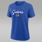 Playera universitaria Nike para mujer Florida Script Mantra Logo