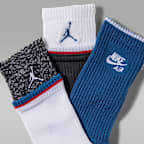 Calcetas retro AJ3 Jordan para niños (3 pares)
