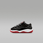 Jordan 11 Retro Low "Bred" Baby/Toddler Shoes - Black/White/Varsity Red
