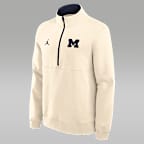 Michigan Primetime Primary Logo Men's Jordan Brand College 1/2-Zip Crew