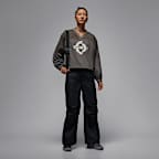 조던 브루클린 여성 우븐 긴팔 그래픽 풀오버