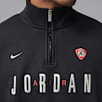 Jordan Flight Grafikli Fleece Çeyrek Fermuarlı Erkek Üstü