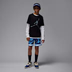 Jordan Dri-FIT Big Kids' MJ Printed Sport Diamond Shorts