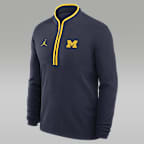 Michigan Victory Men's Jordan Brand Dri-FIT College 1/2-Zip Long-Sleeve Top
