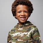 Conjunto de dos piezas de sudadera con gorro sin cierre de tejido Fleece camuflajeado para preescolar MVP Jordan