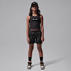 Spodenki sportowe z motywem otwartego rombu i nadrukiem dla małych dzieci Jordan Dri-FIT