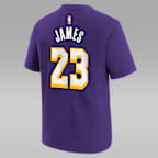 Lebron James Los Angeles Lakers Statement Edition Big Kids' NBA T-Shirt