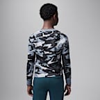 Jordan Brooklyn Essentials Big Kids' Camo Long Sleeve Top