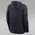 Playera de manga larga universitaria marca Jordan Dri-FIT con gorro para hombre Michigan Sideline