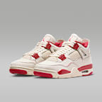 Air Jordan 4 Retro 'Pale Ivory and Tough Red' Women's Shoes