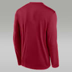 Oklahoma Courtside Basketball Shootaround Legend Men's Jordan Brand Dri-FIT College Long-Sleeve T-Shirt