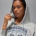 Sudadera con gorro y cierre completo para mujer Jordan Flight Fleece x Howard University