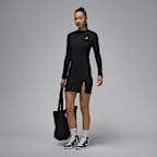 조던 여성 하프집 긴팔 니트 드레스