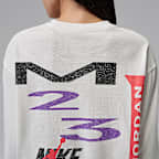 조던 플라이트 여성 오버사이즈 긴팔 티셔츠