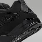 Jordan 4 Retro 'Black Cat' Younger Kids' Shoes