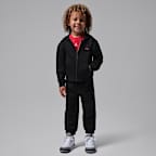 Conjunto de sudadera con gorro de 2 piezas de cierre completo infantil Jordan Brooklyn Fleece
