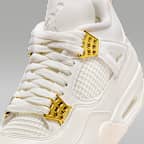 Air Jordan 4 Retro 'White & Gold' Women's Shoes