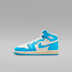 Tenis para niños de preescolar Jordan 1 Retro High OG - Azul celeste oscuro/Vela/Azul celeste oscuro