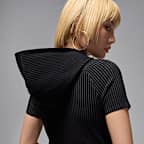 Top in maglia con zip a tutta lunghezza Jordan Flight – Donna