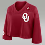Oklahoma Jersey Women's Jordan Brand Dri-FIT College Cropped Top