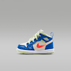 Jordan 1 Mid SE Baby/Toddler Shoes - Game Royal/Barely Volt/Infrared 23/Pale Ivory