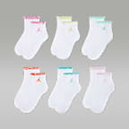 Jordan Big Kids' Lettuce Edge Ankle Socks (6 Pairs)