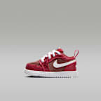 Jordan 1 Low Alt SE Baby/Toddler Shoes - Dark Pony/Varsity Red/Metallic Gold/White