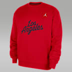 Sudadera de cuello redondo de tejido Fleece Jordan de la NBA para hombre LA Clippers Statement Essentials