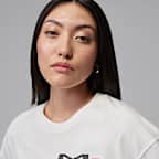 조던 플라이트 여성 오버사이즈 긴팔 티셔츠