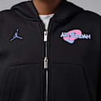 Sudadera con gorro cropped de cierre completo para mujer Jordan Brooklyn Space Jam Fleece