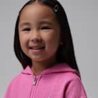 Conjunto de sudadera con gorro de 2 piezas de cierre completo infantil Jordan Brooklyn Fleece
