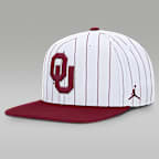 Oklahoma Primetime Pin Stripe 2-Tone Men's Jordan Brand Dri-FIT College Adjustable Hat