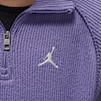 Playera de manga larga con cierre de un cuarto para niños talla grande Jordan