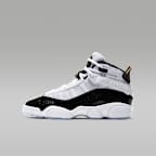 Jordan 6 Rings Big Kids' Shoes - White/Black/Ice/Metallic Gold