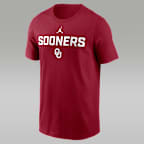 Playera universitaria Nike para hombre Oklahoma Campus 2-Hit - Carmesí
