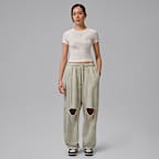 조던 플리스 여성 배기 팬츠