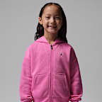 Conjunto de 2 piezas con sudadera con gorro de cierre completo para niños talla pequeña Jordan Brooklyn Fleece