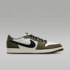 Air Jordan 1 Retro Low 'Medium Olive and Summit White' Men's Shoes
