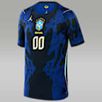 Brazil 2026 Stadium Away Big Kids' Jordan Dri-FIT Soccer Replica Custom Jersey By You