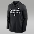 Oklahoma Sideline Men's Jordan Brand Dri-FIT College Long-Sleeve Hooded Top