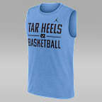 North Carolina Courtside Men's Jordan Brand Dri-FIT College Sleeveless T-Shirt
