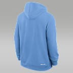 Sudadera con gorro sin cierre sin mangas universitaria marca Jordan Dri-FIT para hombre North Carolina Sideline