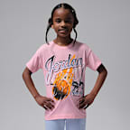 Jordan Little Kids' She's On Fire Script T-Shirt