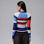 조던 플라이트 여성용 긴팔 스트라이프 스웨터